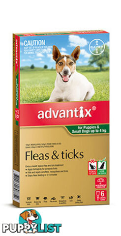 ADVANTIX FOR PUPPIES AND SMALL DOGS UP TO 4KG (GRE