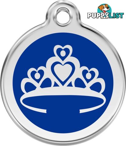 RED DINGO ENAMEL CROWN TAG DARK BLUE - LIFETIME GU