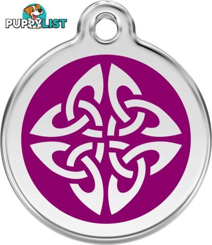 RED DINGO ENAMEL TRIBAL ARROWS TAG - PURPLE - LIFE