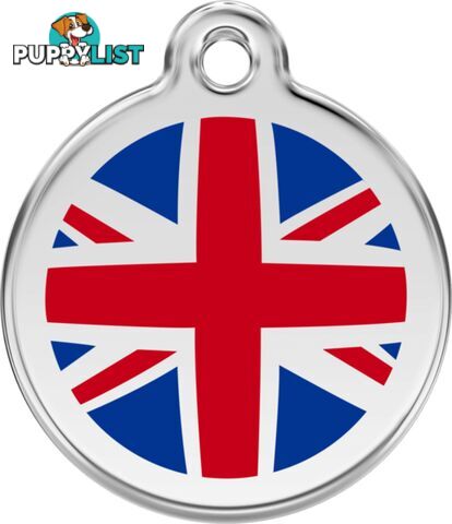 RED DINGO UK FLAG TAG - LIFETIME GUARANTEE - CAT,