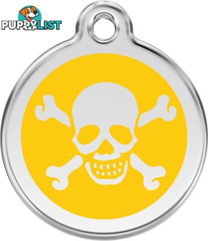 RED DINGO SKULL & CROSS BONES YELLOW TAG - LIF