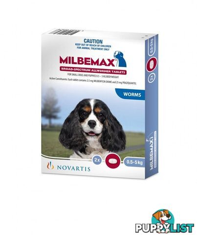 MILBEMAX FOR SMALL DOGS AND PUPPIES 0.5 - 5KG