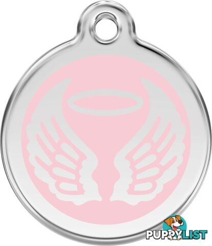 RED DINGO ENAMEL ANGEL WINGS TAG - PINK - LIFETIME