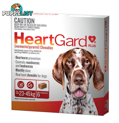 HEARTGARD PLUS CHEWS FOR LARGE DOGS 23-45 KG (BROW