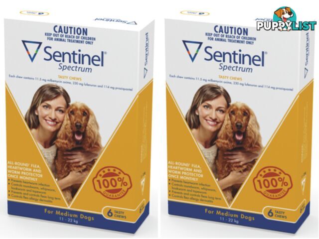 SENTINEL SPECTRUM TASTY CHEWS FOR MEDIUM DOGS 11-2