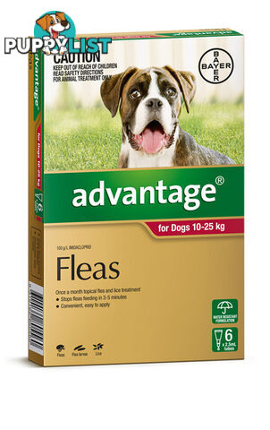 ADVANTAGE FOR DOGS 10-25KG (RED)