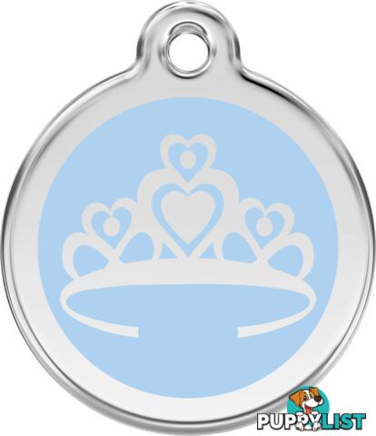 RED DINGO ENAMEL CROWN TAG LIGHT BLUE- LIFETIME GU