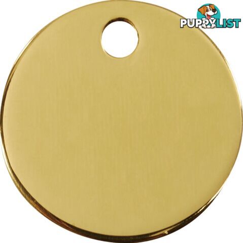 RED DINGO BRASS CIRCLE TAG - LIFETIME GUARANTEE -