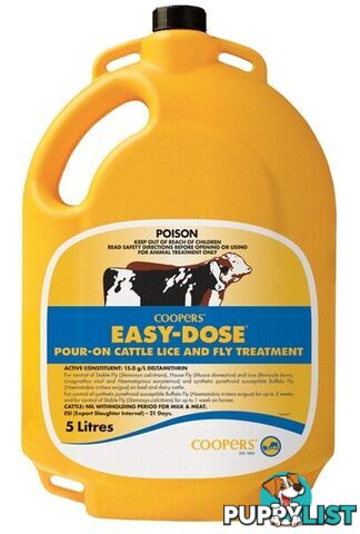 COOPERS EASY DOSE - POUR ON CATTLE LICE & FLY