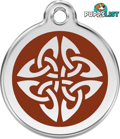 RED DINGO ENAMEL TRIBAL ARROWS TAG - BROWN - LIFET