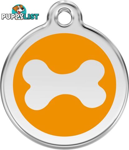 RED DINGO BONE TAG ORANGE - LIFETIME GUARANTEE - C