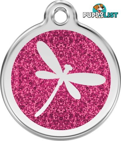 RED DINGO FIRE FLY GLITTER TAG - HOT PINK - LIFETI