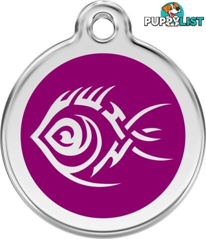 RED DINGO TRIBAL FISH PURPLE TAG - LIFETIME GUARAN