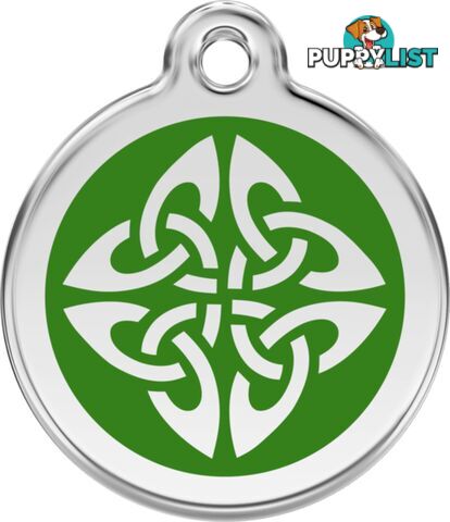 RED DINGO ENAMEL TRIBAL ARROWS TAG - GREEN - LIFET