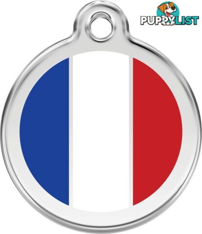 RED DINGO FRENCH FLAG TAG - LIFETIME GUARANTEE - C