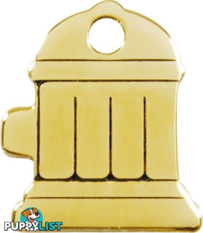 RED DINGO BRASS FIRE HYDRANT TAG - LIFETIME GUARAN