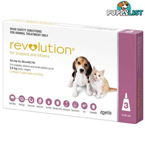 REVOLUTION FOR PUPPIES AND KITTENS UP TO 2.5 KG -