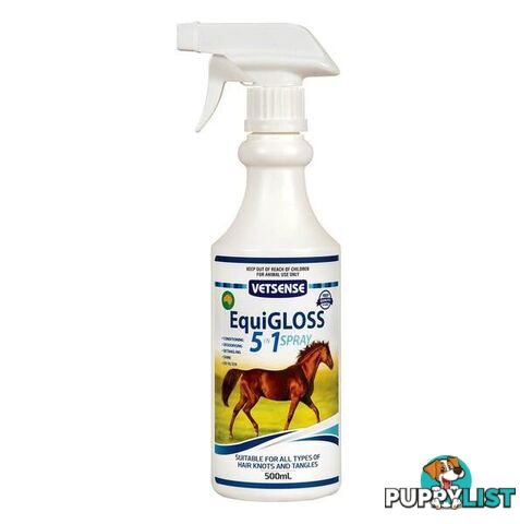 VETSENSE- EQUIGLOSS 5 IN1 SPRAY 500ML