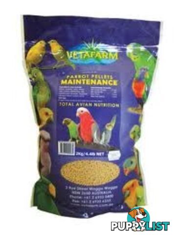 VETAFARM PARROT MAINTENANCE DIET PELLETS