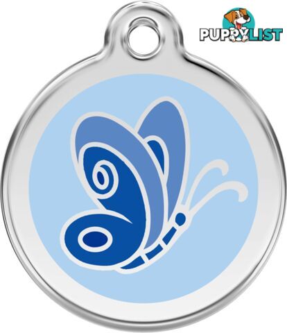 RED DINGO BUTTERFLY TAG - LIGHT BLUE - LIFETIME GU