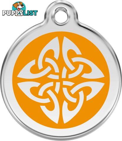 RED DINGO ENAMEL TRIBAL ARROWS TAG - ORANGE - LIFE