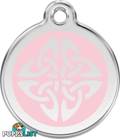 RED DINGO ENAMEL TRIBAL ARROWS TAG - PINK - LIFETI