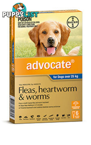 ADVOCATE FOR DOGS OVER 25KG (BLUE) - FLEAS, HEARTW