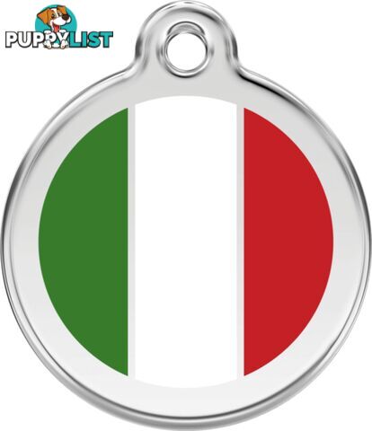 RED DINGO ITALIAN FLAG TAG - LIFETIME GUARANTEE -