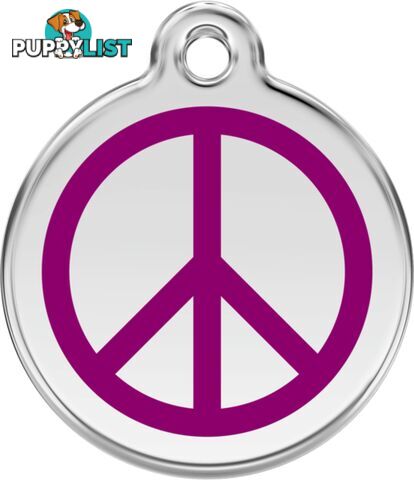 RED DINGO PEACE PURPLE TAG - LIFETIME GUARANTEE -