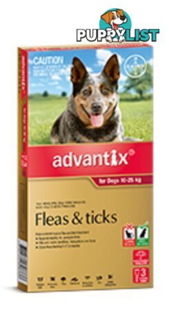 ADVANTIX FOR DOGS 10-25KG (RED)