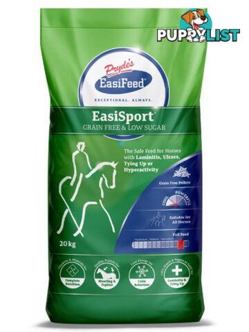 PRYDES EASISPORT GRAIN FREE + LOW SUGAR 20KGS