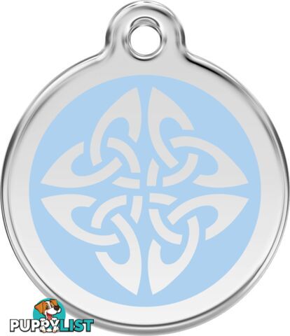 RED DINGO ENAMEL TRIBAL ARROWS TAG - LIGHT BLUE -