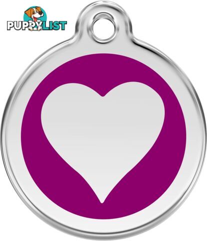 RED DINGO ENAMEL PURPLE HEART TAG - LIFETIME GUARA