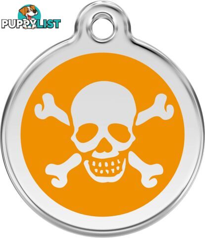 RED DINGO SKULL & CROSS BONES ORANGE TAG - LIF