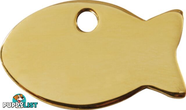 RED DINGO BRASS FISH TAG - LIFETIME GUARANTEE - CA