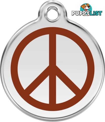 RED DINGO PEACE BROWN TAG - LIFETIME GUARANTEE - C