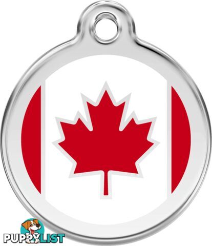 RED DINGO CANADIAN FLAG TAG - LIFETIME GUARANTEE -