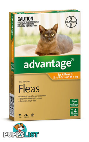 ADVANTAGE FOR KITTENS AND SMALL CATS UP TO 4KG (OR