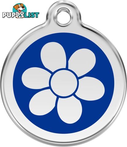 RED DINGO FLOWER DARK BLUE TAG - LIFETIME GUARANTE