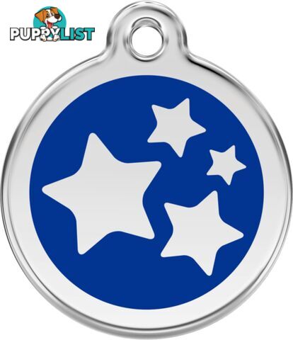 RED DINGO STARS DARK BLUE TAG - LIFETIME GUARANTEE