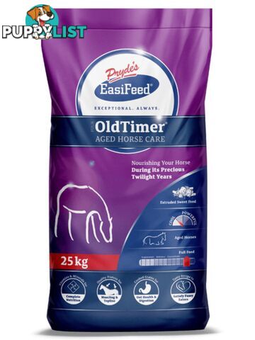 PRYDES FOUR OLD TIMER - AGED HORSE CARE 25KG