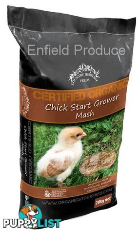 CHF ORGANIC CHICK STARTER GROWER MASH 20KG