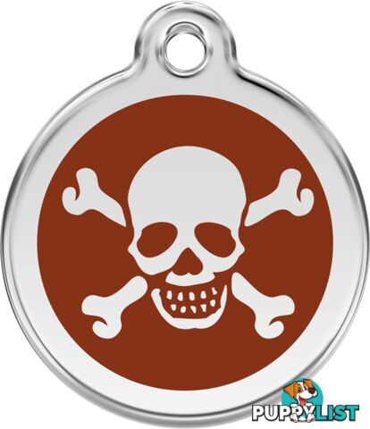 RED DINGO SKULL & CROSS BONES BROWN TAG - LIFE