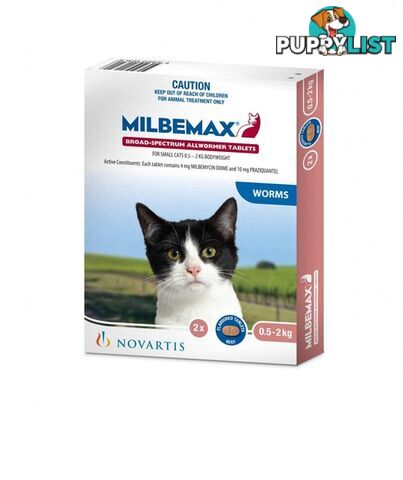 MILBEMAX FOR SMALL CATS 0.5KG-2KG