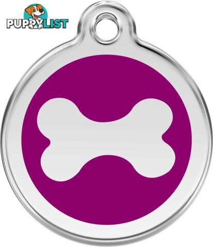 RED DINGO BONE TAG PURPLE - LIFETIME GUARANTEE - C