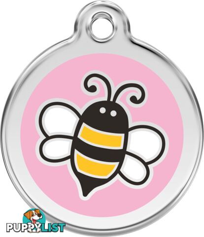 RED DINGO BUMBLE BEE PINK TAG - LIFETIME GUARANTEE