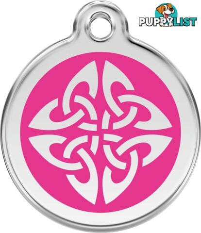 RED DINGO ENAMEL TRIBAL ARROWS TAG - HOT PINK - LI