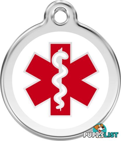 RED DINGO MEDICAL WHITE TAG - LIFETIME GUARANTEE -