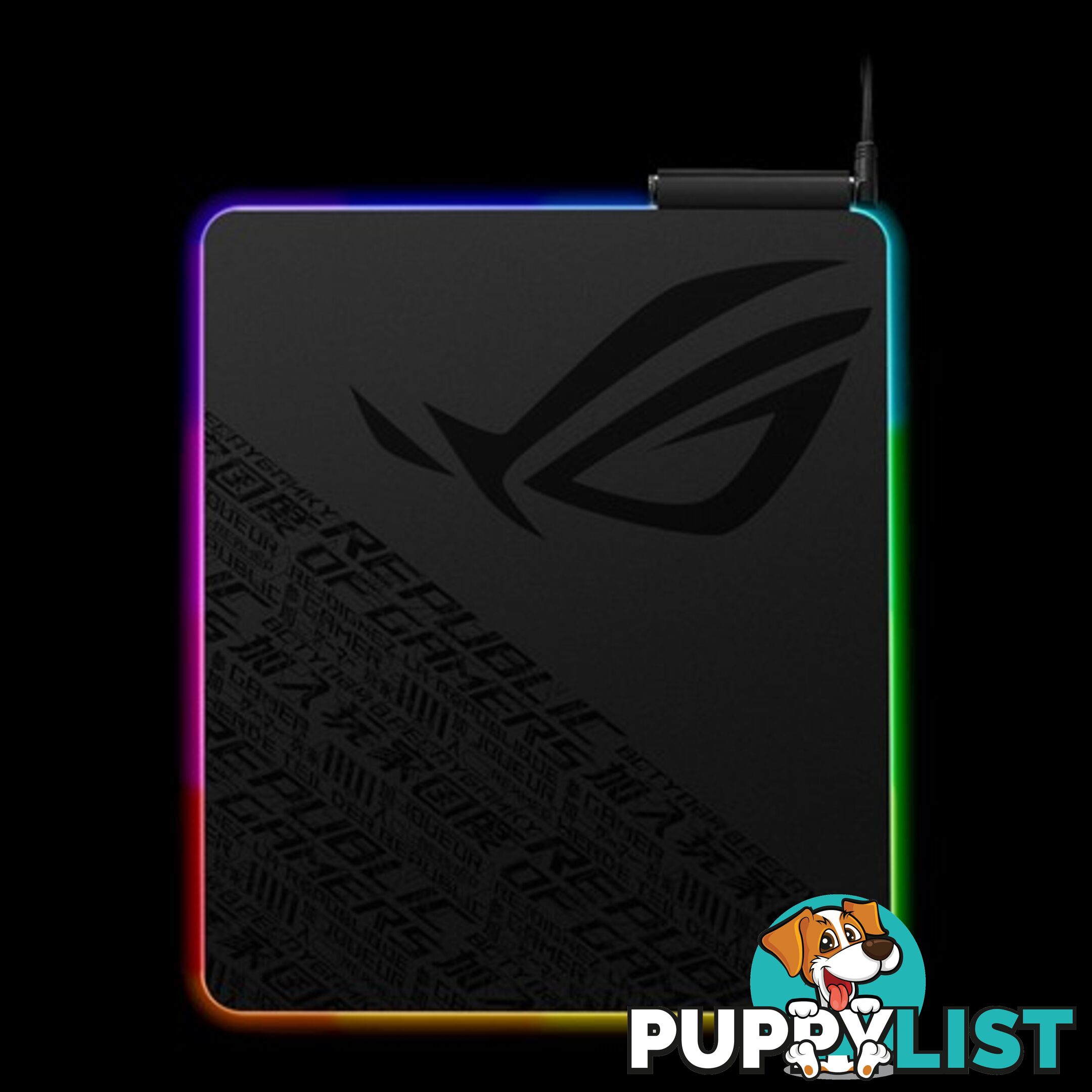 Asus ROG Balteus Gaming Mouse Pad (NH02) 15-Zone Aura Sync, Portrait Hard Surface, USB Passthrough - MIA-ROG-BALTEUS