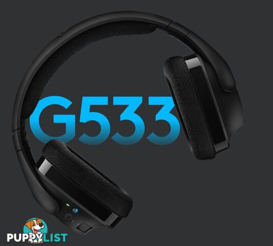 Logitech G533 DTS Headphone:X 7.1 Wireless Surround Gaming Headset Pro-Gâ¢ Audio Gaming Performance 15 Hour Battery Life Noise-Cancelling - SPLT-G533